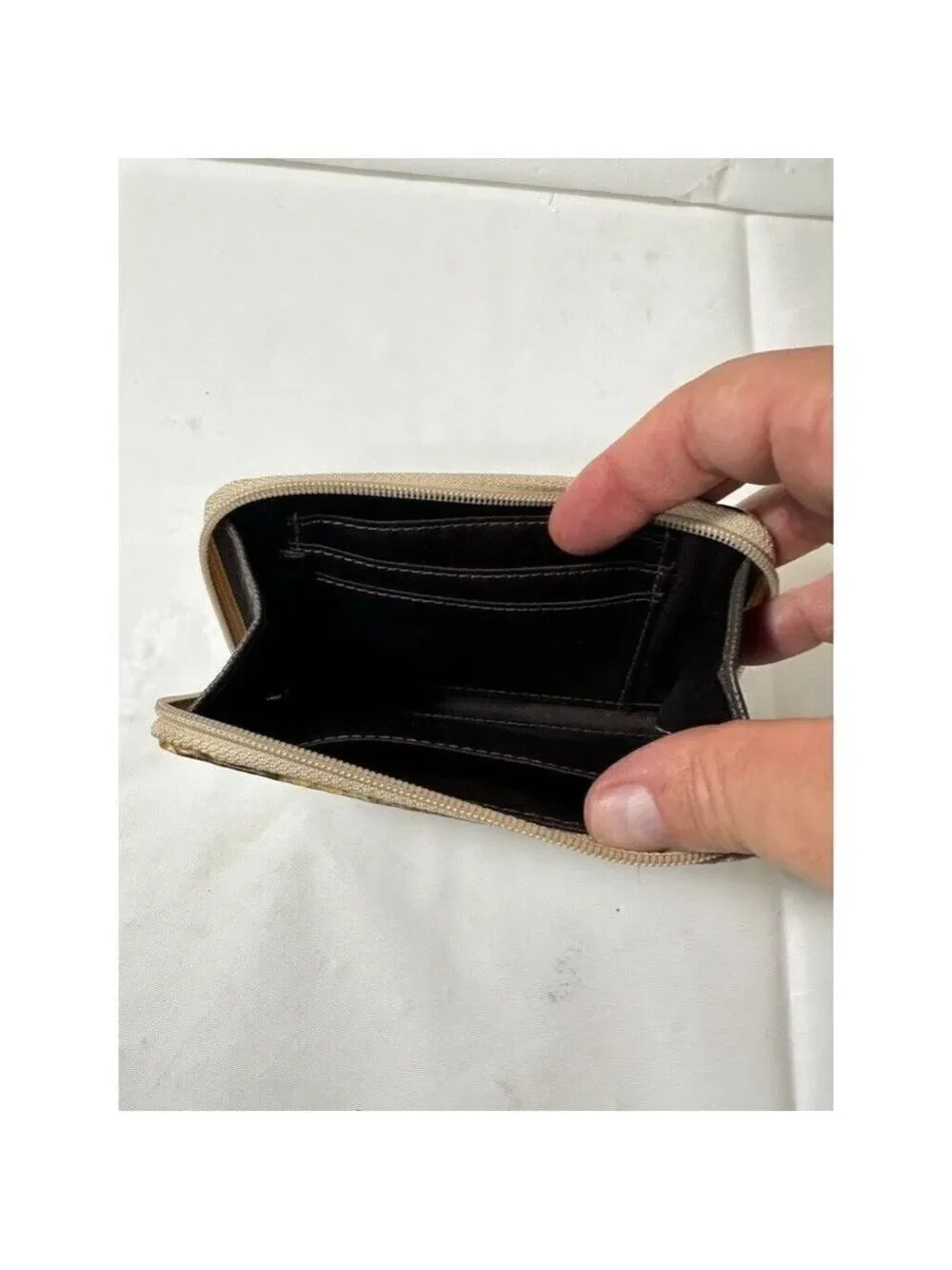 Coach 61851 Sutton Signature C Python Universal Case Wristlet Khaki/Natural